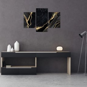 Tablou abstarcției aurii (90x60 cm)
