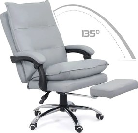Scaun directorial cu suport de picioare si recliner OFF 419 gri