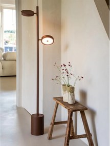 Lampadar LED din lemn de frasin maro Okinawa