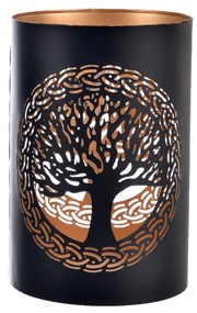 InDecor Sfeșnic metalic Tree negru, 13 x 13 x 22cm, L