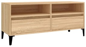 vidaXL Comodă TV, stejar sonoma, 100x34,5x44,5 cm, lemn prelucrat