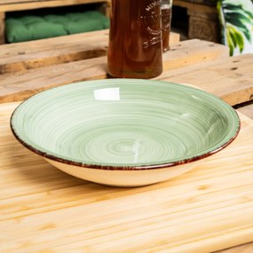 Farfurie adâncă Mäser Bel Tempo din ceramică, verde, 21,5 cm