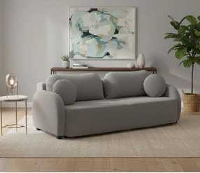 Canapea extensibila 3 locuri cu lada 226 cm – stofa– Nova