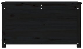 Cutie de depozitare, negru, 80x40x45,5 cm, lemn masiv de pin 1, Negru, 80 x 40 x 45.5 cm