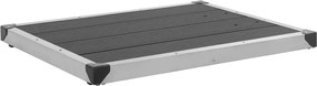 vidaXL Cădiță de duș de exterior gri 80x62 cm WPC și oțel inoxidabil