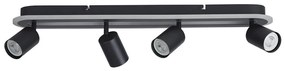 Plafoniera cu 4 spoturi metal negru San Diego