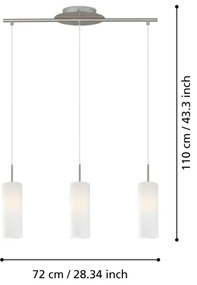 EGLO 85978 - Lampa suspendata TROY 3 3xE27/60W