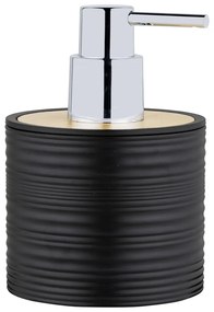 Dozator de săpun lichid negru din plastic 350 ml Lyon – Allstar