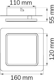 Aplică LED SUTTER LED/4,5W/230V 3000K neagră Wofi 4785.01.10.9000