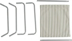 Sezlong de plaja pliabil SAND STRIPES, verde