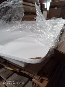 OFERTA Masă de dining albă BERGEN 100x70 cm II. calitate