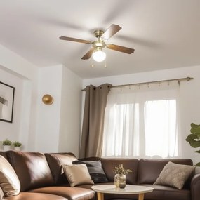 Ventilator de tavan ZEVENTI NAVAGIO 1xE27/60W/230V maro