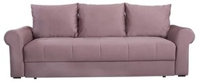 Canapea Extensibila Trendy, 3 Locuri, Lada Depozitare, Roz, 243 Cm