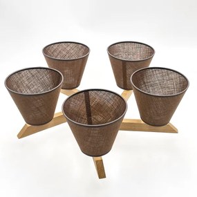 Lustră aplicată Brilagi ANTHONY 5xE14/40W/230V stejar/maro