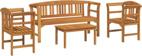 vidaXL Set de lounge cu trandafir de grădină 4 pcs