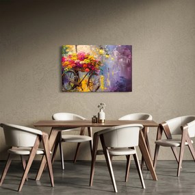 Tablou - Roată cu flori (90x60 cm)