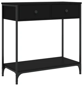 834175 vidaXL Masă consolă, negru, 75x34,5x75 cm, lemn prelucrat