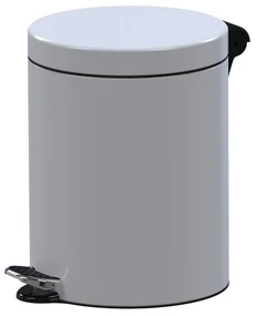 Coș de gunoi cu călcare, 5 l, alb