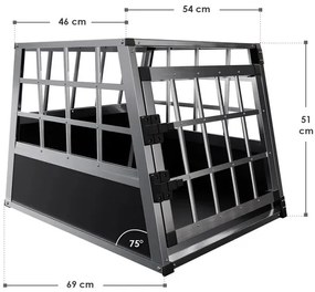 Juskys Lada din aluminiu pentru caini M