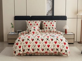 Lenjerie cocolino NORDIC HEARTS colorata Dimensiune lenjerie de pat: 2 buc 70 x 90 cm | 200 x 220 cm