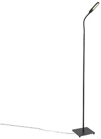 Lampă de podea neagră cu LED inclus, reglabil în 5 trepte în Kelvin - Botot