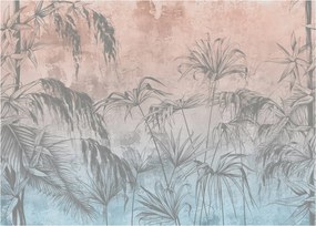Tablou - Plante tropicale pe perete (70x50 cm)