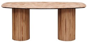 Masa dining, din lemn de tec reciclat, Alezan