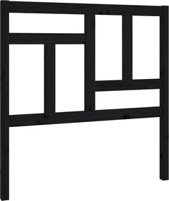 vidaXL Tăblie de pat, negru, 95,5x4x100 cm, lemn masiv de pin