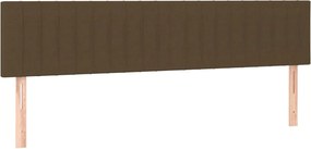 vidaXL Tăblii de pat, maro închis, 180x5x78/88 cm, textil