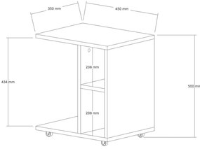 Măsuță laterală Kipedu (antracit) . 1094713