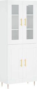 vidaXL Dulap înalt, alb, 69,5x34x180 cm, lemn compozit