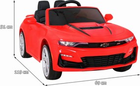 Masinuta Electrica cu acumulator pentru copii NOVOKIDS™ Chevrolet Camaro, Roti din Cauciuc EVA, Max 25 kg , Usi cu deschidere , 3 Viteze, Lungime 119