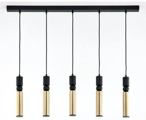 Lustră pe cablu Jupiter 2012 ALAS 5xGU10/10W/230V negru/auriu