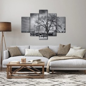 Tablou cu sat alb negru (150x105 cm)