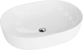 Lavoar pe blat Rune Dagaz oval 60 cm alb lucios