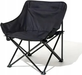 Scaun de camping pliabil TRAIL, negru