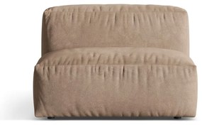 Modul pentru canapea modulară maro deschis cu tapițerie din catifea (de mijloc) Martina – Micadoni