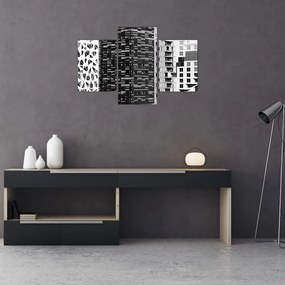 Tablou cu arhitectura alb neagră (90x60 cm)