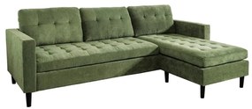 Coltar modern, Catifea raiata, Verde, STOCKHOLM 220cm