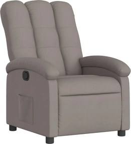 vidaXL Fotoliu rabatabil, gri taupe, material textil
