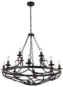 Candelabru design rustic Cartwheel Iii - 12lt 8912-12BK SRT