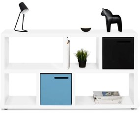 Bibliotecă albă 150x83 cm Berlin – TemaHome