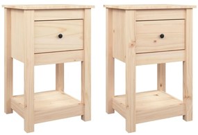 vidaXL Noptiere, 2 buc., 40x35x61,5 cm, lemn masiv de pin