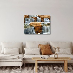 Tablou pe sticlă cu cascade (70x50 cm)
