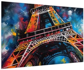 Tablou - Pictură a Turnului Eiffel II. (90x60 cm)
