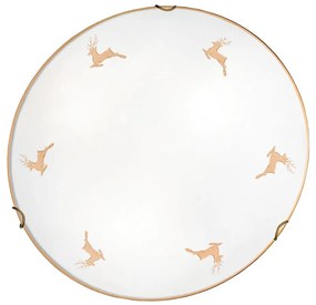 Kolarz 731.12.4.150 - Aplica de perete NONNA, 2xE27/60W/230V, Ø 40 cm, cu coarne de cerb, finisaj rose gold