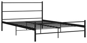 286498 vidaXL Cadru de pat, negru, 160 x 200 cm, metal