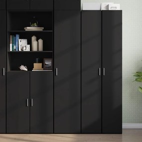 vidaXL Dulap înalt, negru, 40x42,5x185 cm, lemn prelucrat
