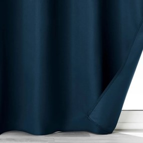 Draperie albastru-închis blackout din microfibră 140x260 cm Obscure – douceur d'intérieur