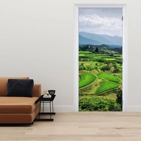 Fototapet pentru ușă - Câmp de orez (95x205cm)